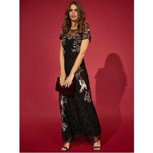 M & Co Boutique Embroidered Maxi Dress M
